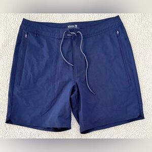 Roark Men's Deep Navy Quick-Dry Swim Trunks -Size 32